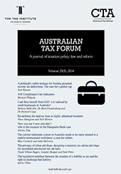 Cover image: Australian Tax Forum