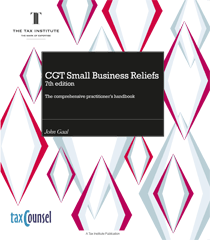Cover image: CGT Small Business Reliefs