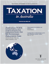 Cover image: Taxation In Australia Journal